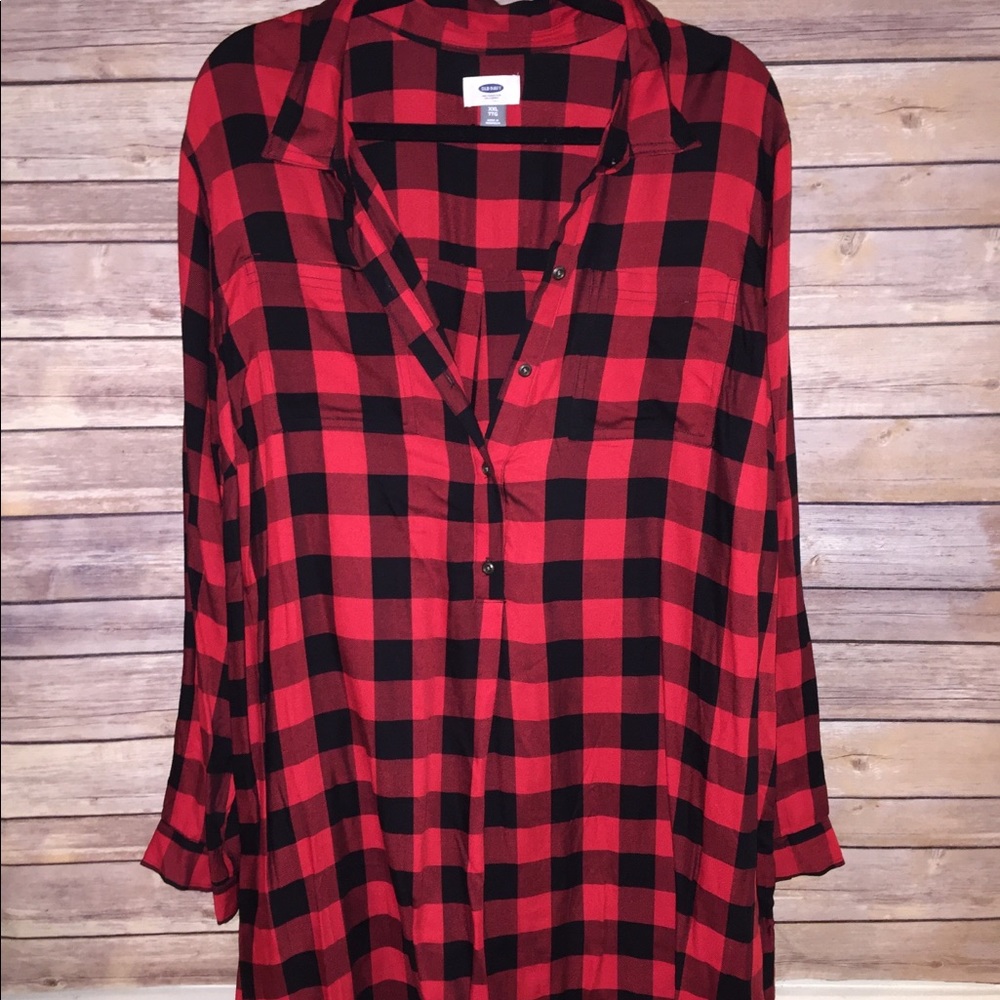 Old navy plaid shirt dress